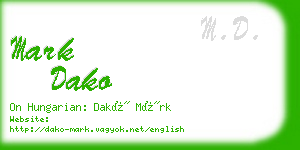 mark dako business card